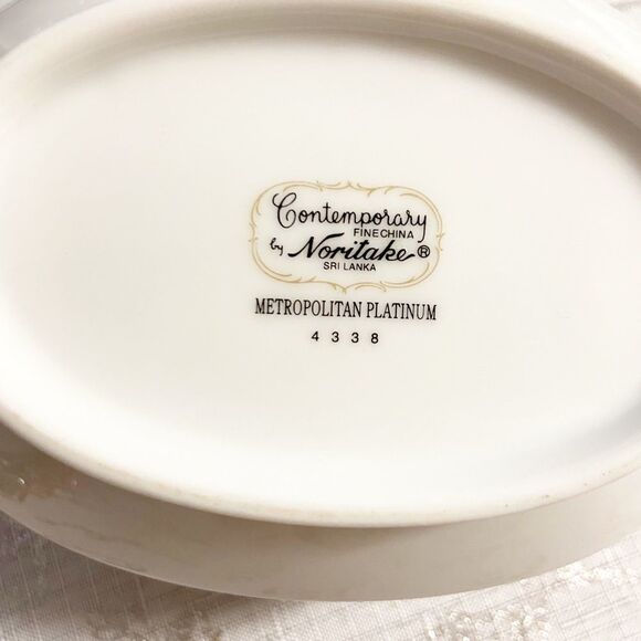 Vintage Noritake 4338 Metropolitan Platinum Creamer - Picture 7 of 12